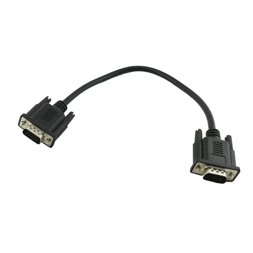 HD 15Pin VGA D Sub DB15 короткий видео кабель папа для монитора 30 см|Кабели VGA| |