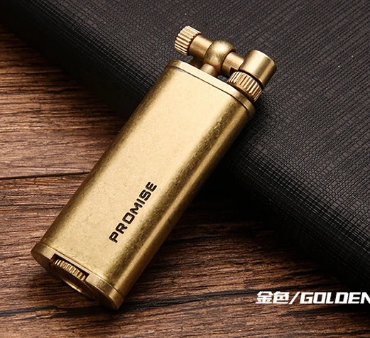 XGQ Honest NC010 латунный материал колеса кремневая винтажная бензиновая зажигалка с деревянной коробкой