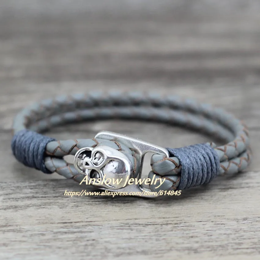 Anslow классический панк рок череп голова скелета унисекс Мужчины Женщины