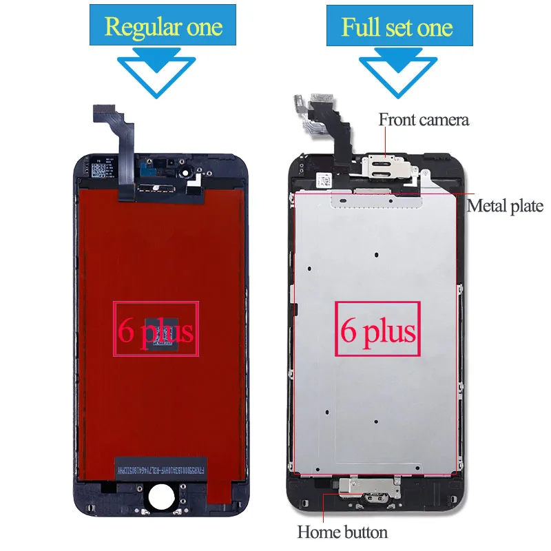 AAA+++ lcd полная сборка для iPhone 6 Сенсорное стекло дигитайзер Замена для iPhone 6S 5 5S 6plus модуль+ фронтальная камера кнопка домой