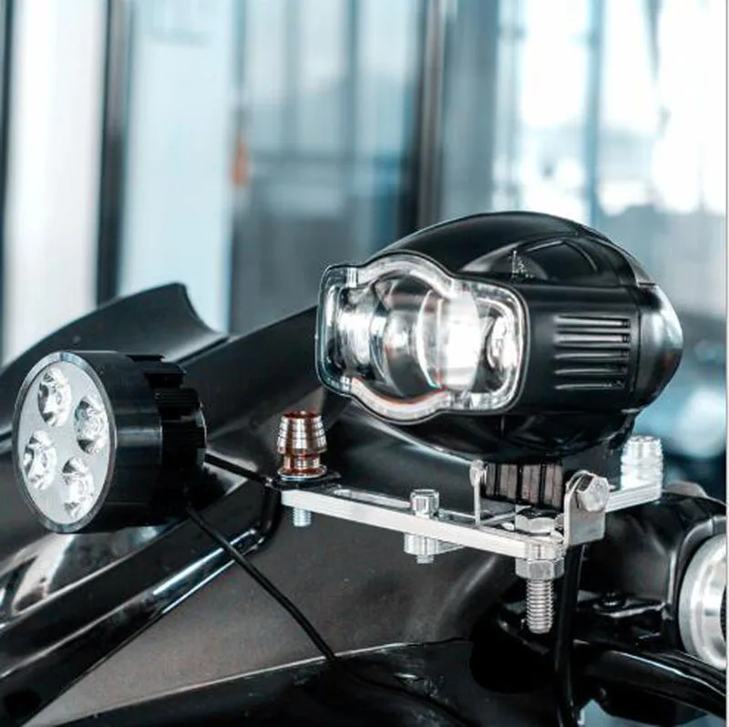 Multi-function Aluminum Alloy Bracket Motorcycle Accessories Auxiliary Lights Decorative Scooter Extended Spotlight |