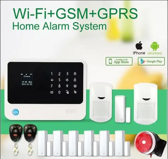 Система охранной сигнализации с ЖК экраном 433 МГц Wi Fi gsm|controller control|io iocontrole ios |
