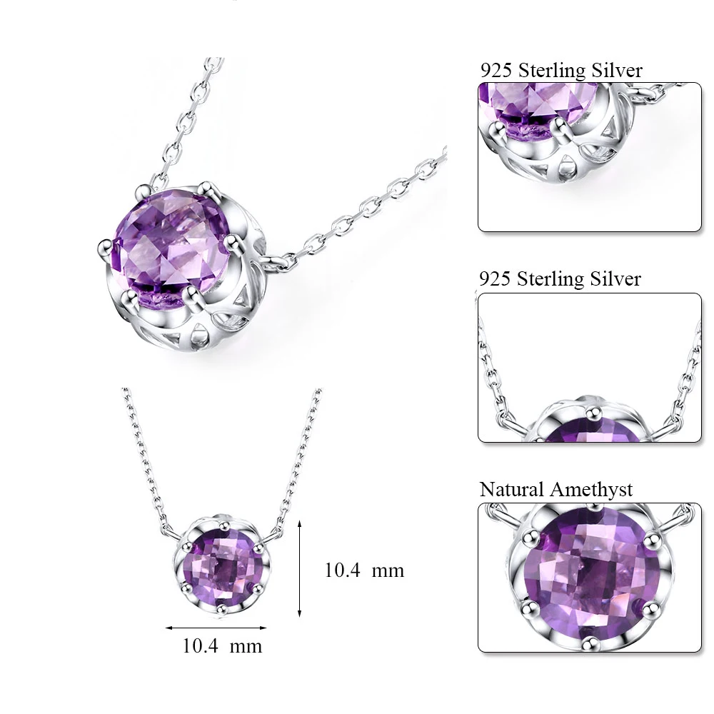 Женское ожерелье из серебра 1 8 пробы с натуральным камнем|fine jewelry|necklace pendant