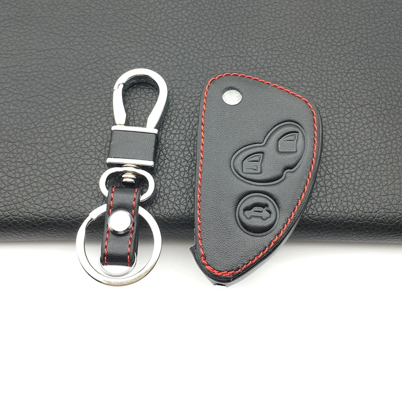 Новые стили 100% кожаный чехол для автомобильных ключей Alfa Romeo 147 156 166 GT JTD TS 3 кнопки