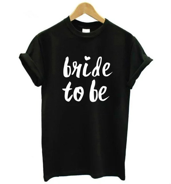 

Футболка женская хлопковая с надписью Bride To Be, повседневный смешной топ с надписью «Bride To Be», модный художественный Топ в стиле гранж и tumblr