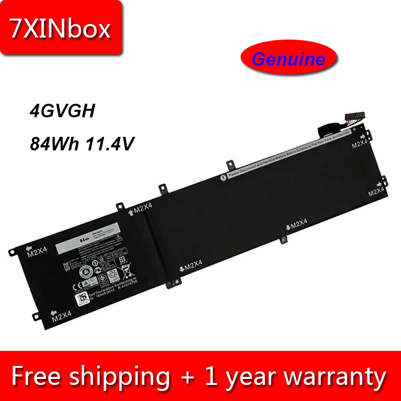 7XINbox 84Wh 11 4 V подлинный 4GVGH 1P6KD 5XJ28 6GTPY Аккумулятор для ноутбука Dell XPS 15 9550 точность 5510