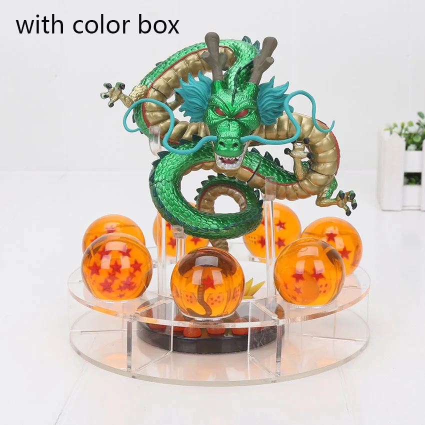 15 см Dragon Ball Z фигурки Shenron Dragonball Z Набор фигурок Esferas Del Dragon+ 7 штук 3,5 см Мячи+ полка фигурки DBZ