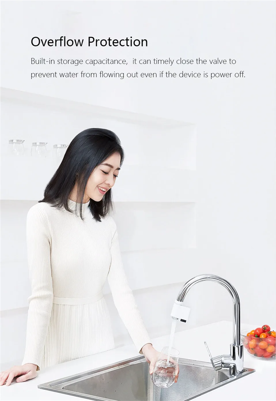 Xiaomi Zajia индукционный водосберегающий перелив умный кран датчик инфракрасного энергосберегающего устройства для воды кухонный кран с форсункой