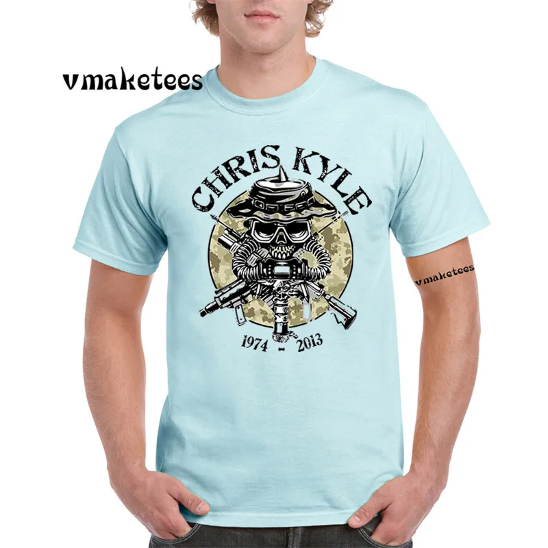 American Sniper Chris Kyle Fashion T-shirt Short sleeve Punisher Skull Team Legend Tshirt GMT907 | Мужская одежда