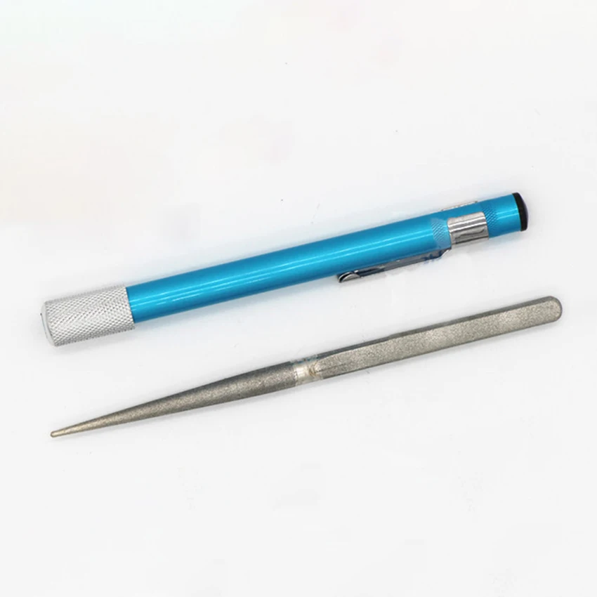 

Pen Shape Diamond Knife Sharpener Fish Hook File Portable Double-head Sharpening Bar Scissor Sharpeners Outdoor Fishing Gadget