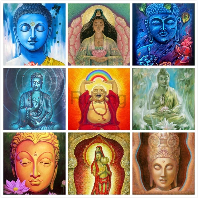 

5D DIY Diamond Painting Buddha portrait Cross Stitch Diamond Mosaic Embroidery rhinestones Cross stitch handmade decoration gift