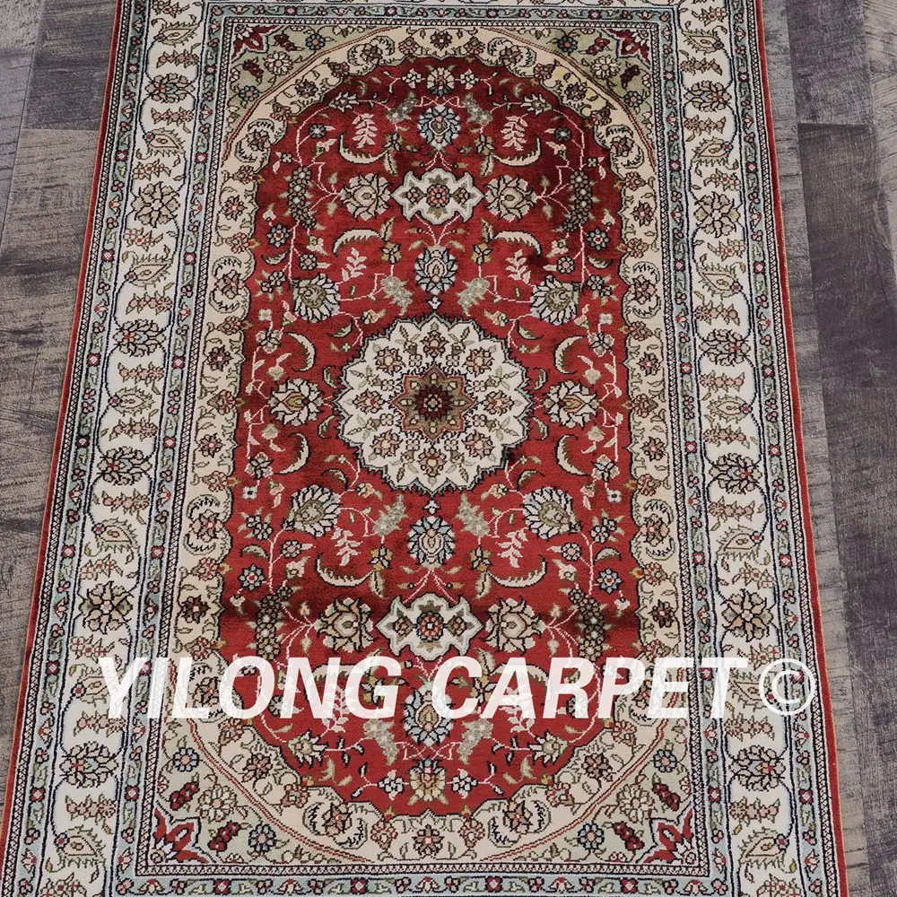 YILONG 2 5 'x 4' персидский шелковый ковер с цветочным дизайном изысканная