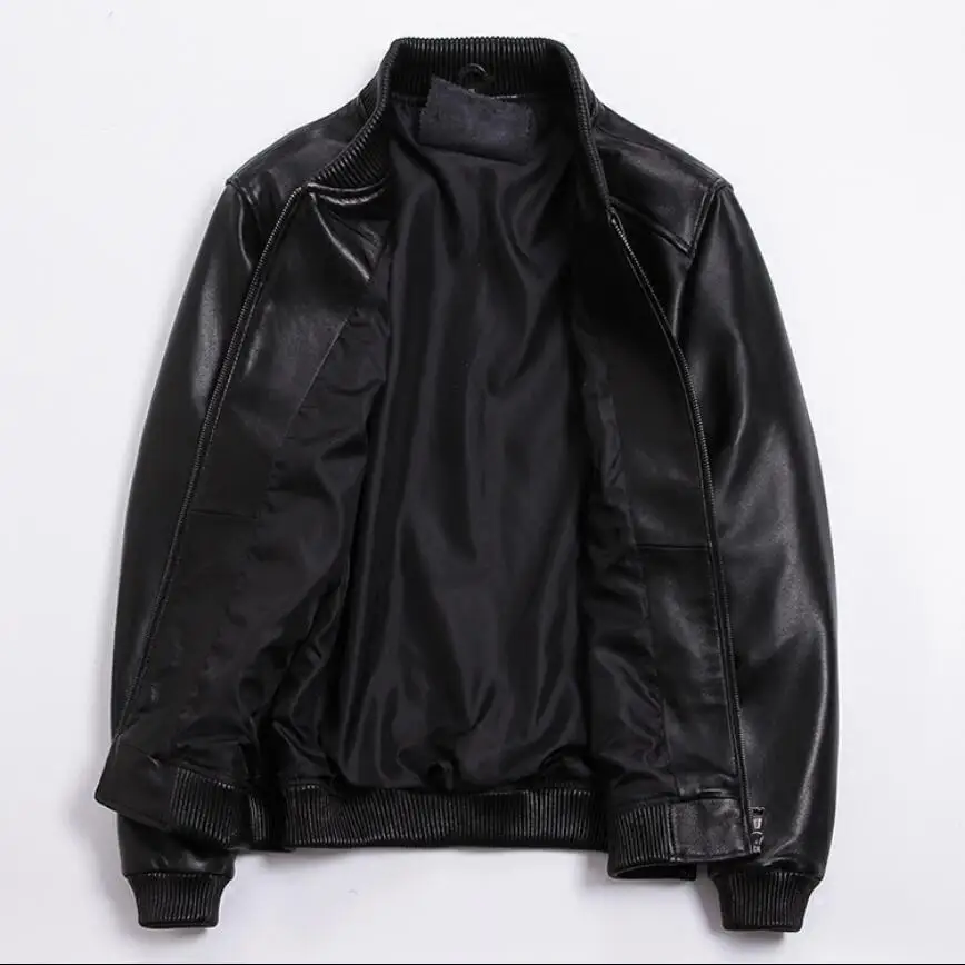 Xs-5xl 2021 новый овечья кожа натуральная кожаная куртка для мужчин тонкий короткий