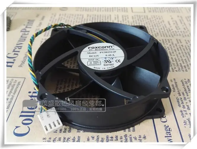 Оригинальный PV902512P 12V 0.40A 9CM 9025 4-проводной Круглый Вентилятор ЦП | Компьютеры и