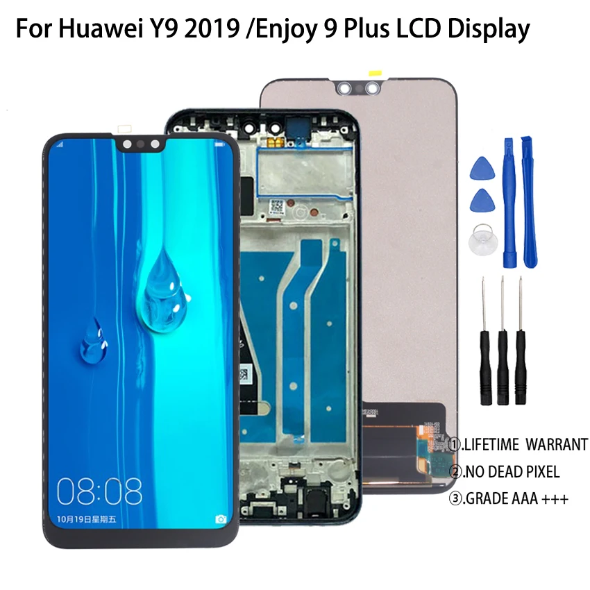 Оригинальный Для Huawei Y9 2019 ЖК дисплей сенсорный экран дигитайзер с рамкой для Enjoy 9