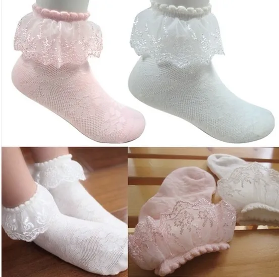Кружевные носки для маленьких девочек принцессы с цветочным рисунком танцев