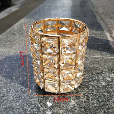 Модный металлический органайзер с кристаллами хранение макияж карандаш для