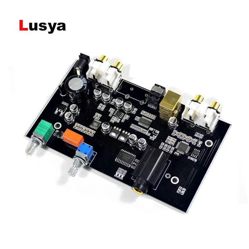 PCM5100 MS8416 оптический USB вход NE5532 OP DAC плата 24 бит 192 к с аудио регулятором громкости DC 12 В B9-007