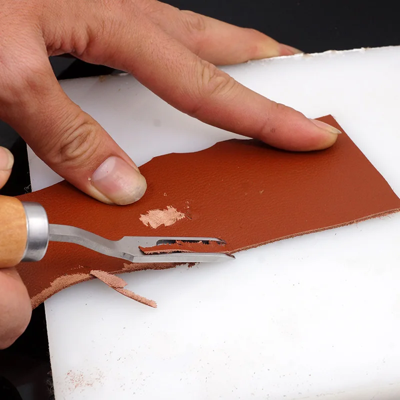 Leather Cutting Tool DIY Wide Shovel Work Straightening Machine Edge Craft Scraping Trimming Mouth Blade Width | Инструменты