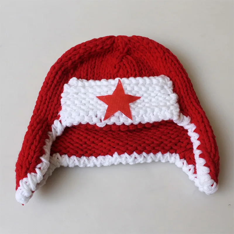 Newest baby photography props leifeng costume crochet red hat bag photo accessories infant fotografia toddler picture shoot | Детская
