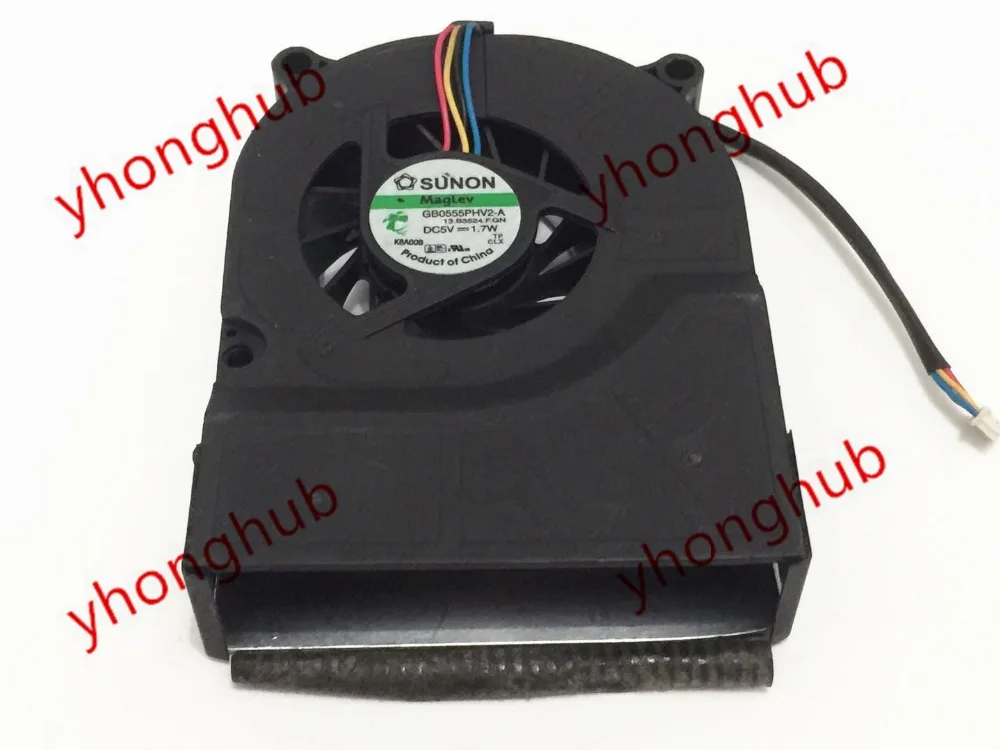 

SUNON GB0555PHV2-A 13.B3524.F.GN DC 5V 1.7W 4-wire Server Laptop Cooling Fan