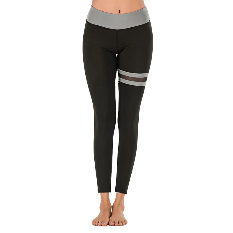 Сексуальные Лоскутные сетчатые гетры для женщин фитнеса пуш ап леггинсы с