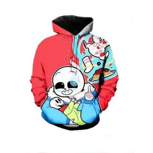 Type 6 Undertale Cosplay Costume Sans Frisk Cosplay Hoodies Men Women Hooded Jacket 3D Printed Coat Sportswear Sweatshirts S-5XL - Цвет: Type 6