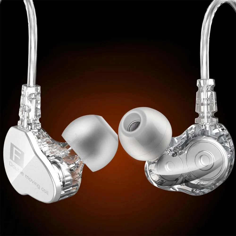 Проводные наушники Fonge F4 с усиленными басами и двойным драйвером стереонаушники