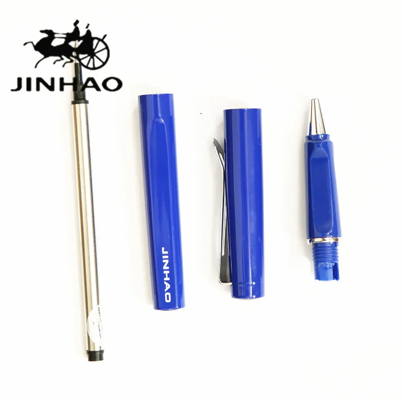 Jinhao rollerball pen luxury 599 six-color business metal ballpoint pen tip flat pen clip 0.7mm black refill Can customize LOGO images - 6