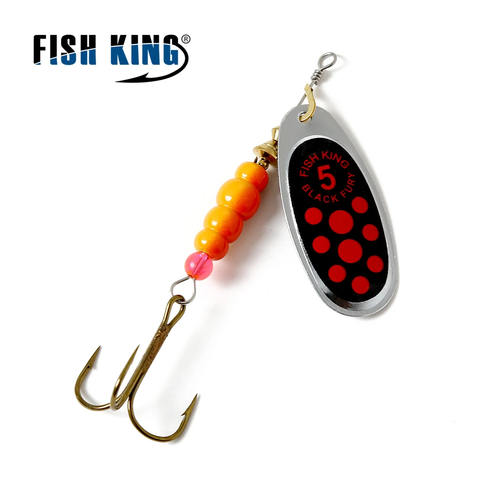 FISH KING 4 цвета размер 0 # 5 Spinner Ложка приманки металлическая жесткая приманка с