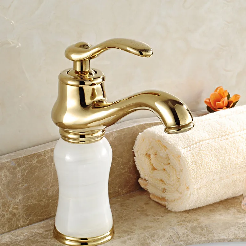 Бесплатная доставка новый дизайн Нефритовый камень золотой умывальник