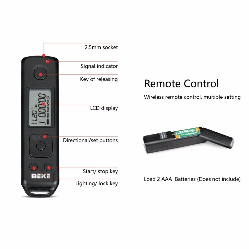 MEKE Meike MK-D850 Pro вертикальный Аккумуляторный блок питания с 2,4G Hz беспроводной пульт дистанционного управления для камеры Nikon D850