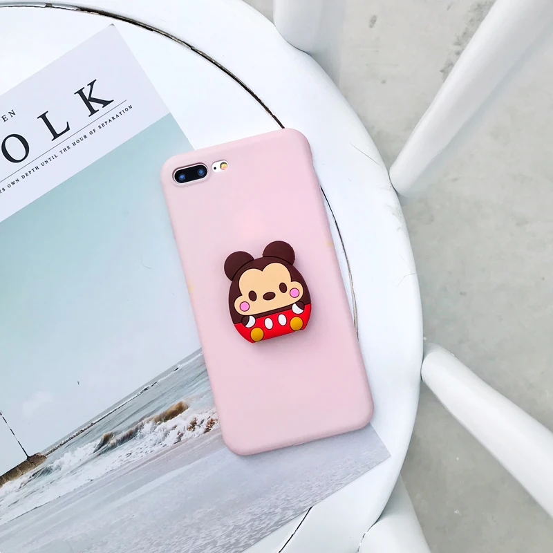 Для samsung A6 A7 A8 A9 J4 J6 плюс м A10 30 40 50 70 80 чехол Стич Минни кольцо ручка мягкий чехол для iPhone 7 8 плюс Xs XR MAX