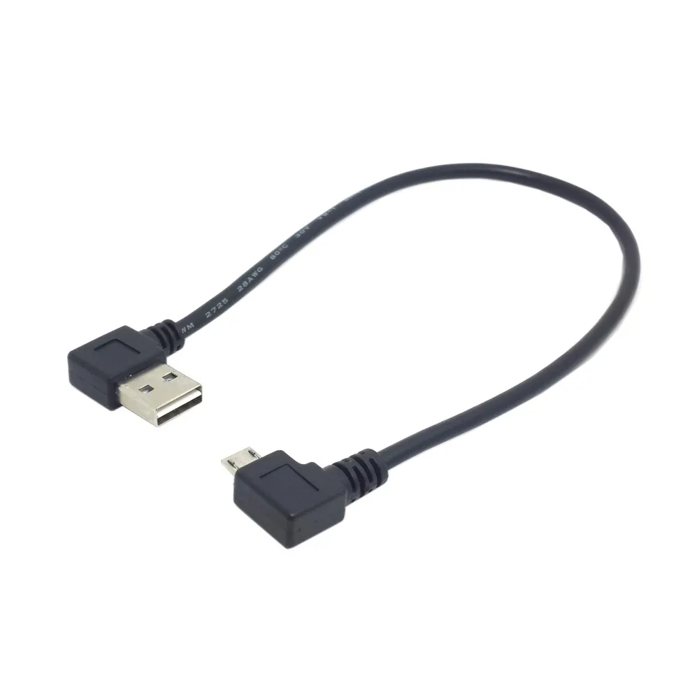 Двусторонний левый правый угловой 90 градусов USB 2 0 штекер на Micro 5-контактный