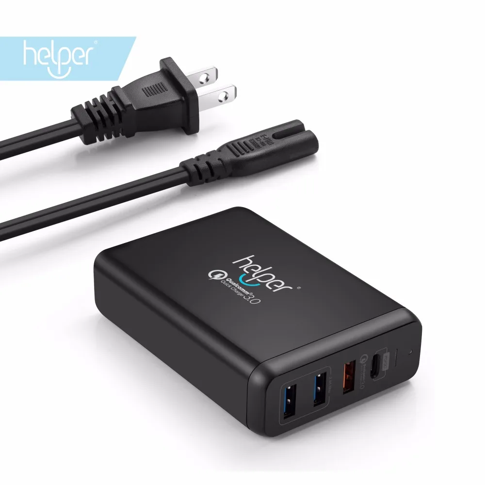 Тип usb-C PD Зарядное устройство 75 Вт 4-Порты USB-C PD Quick Charge 3,0 Smart Desktop Зарядное устройство с Мощность доставки для XiaoMi Air DELL XPS