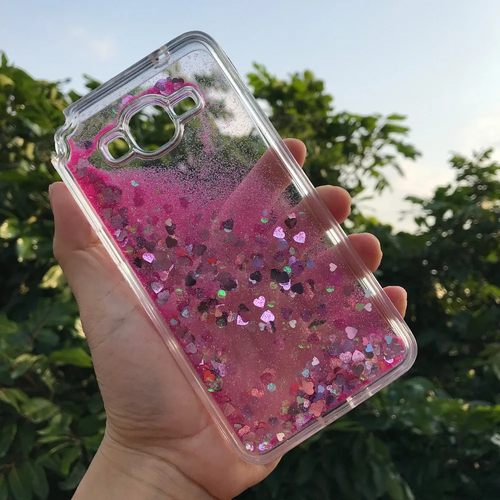 For Samsung Grand Prime Cases Love Liquid Heart Stars Glitter Dynamic Water Quicksand Soft Phone Covers G530 |