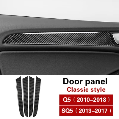 Classic style Внутренняя отделка панели из углеродного волокна, накладка на панель приборной панели Copilot, наклейки для Audi Q5(2010-) SQ5(2013 - Название цвета: Classic style