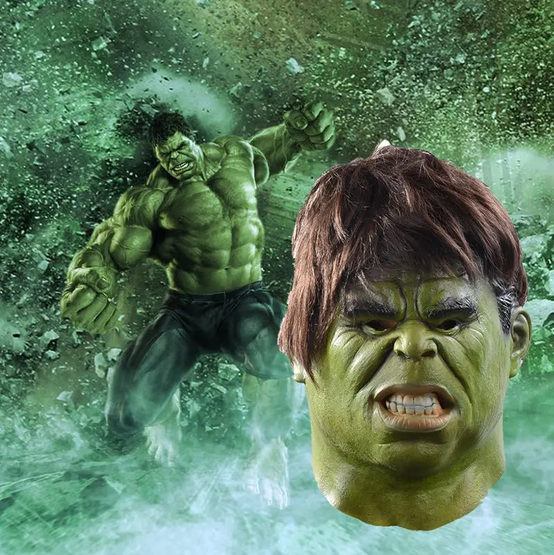 The Incredible Hulk Маска супергероя Человека-паука яда, косплей, маска Человека-паука Эдварда Буллока, маска темного супергероя яда, латексная маска, Вечерние Маски на Хэллоуин - Цвет: The Incredible Hulk