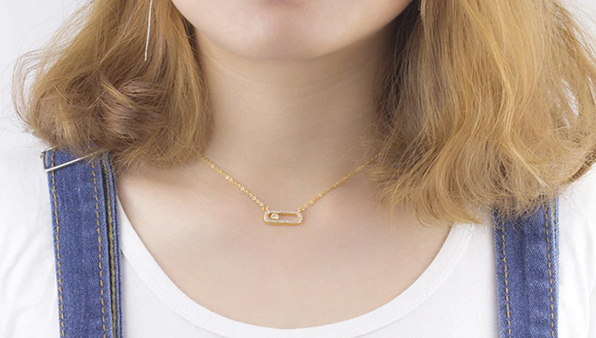 

Arab Style Crystal Bead Pendant Necklace For Women Dainty Wedding Jewelry Stainless Steel Rose Gold 3 Dot On Oval Necklace Colar