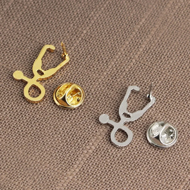 Эмалированный стетоскоп для медсестер и врачей брошка на лацканы значок