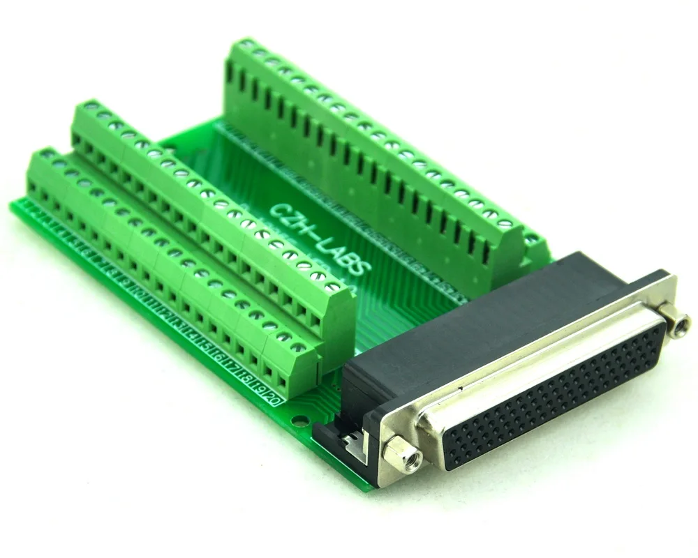 

Slim Right Angle D'SUB DB78HD Female Header Breakout Board, Terminal Block DSUB Connector.