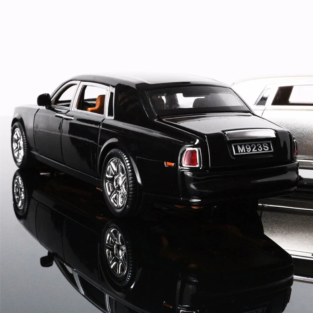 1:24 Rolls-Royce Phantom сплав литья под давлением Изысканная Автомобильная игрушка открытая дверь тянуть назад Автомобили подарки