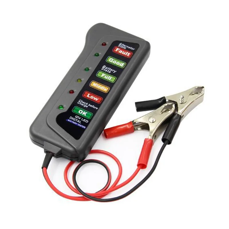 12V автомобиль Батарея тестер 6LED огни цифровой анализатор Авто Системы генератор