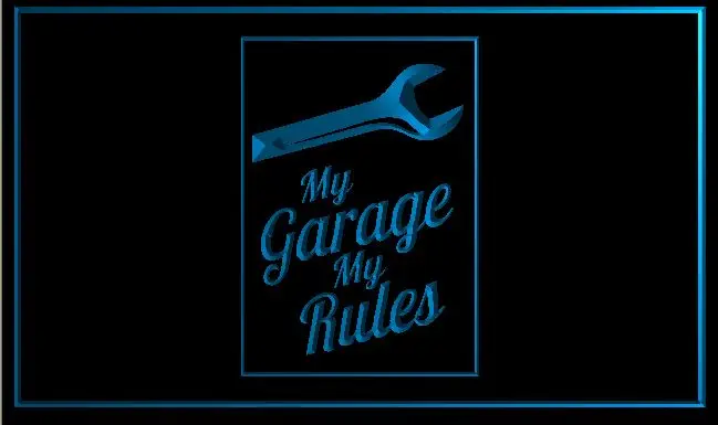 My "Garage Rules" крутая декорация декор для стен настенное искусство светодиодный неоновый знак домашний декор ремесла