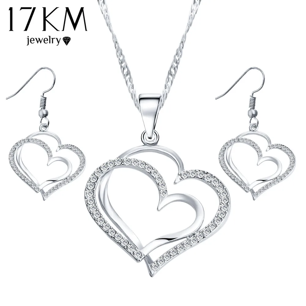 стразы набор украшения Романтический в форме сердца картины кристалл серьги