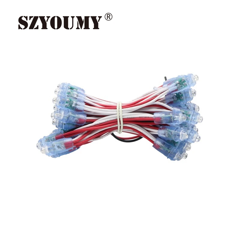 SZYOUMY 500 шт./лот супер яркий светодиодный модуль светодиодный пиксельный rgb модуль света DC 5 в водонепроницаемый диффузный цифровой струнный пунктиформ лампы