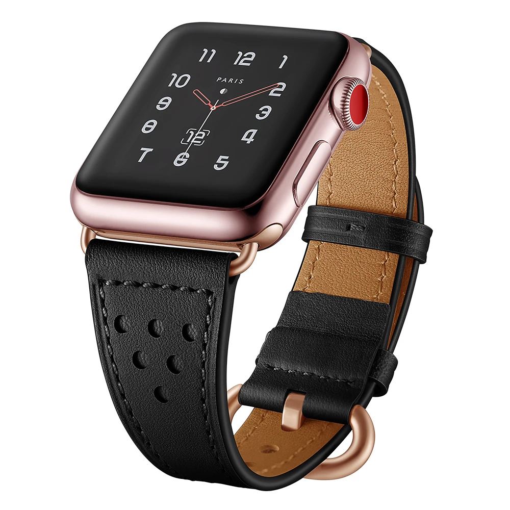 Воловья кожа кожаный ремешок для apple watch 42 мм 38 версия наручных часов iwatch серии 3/2/1