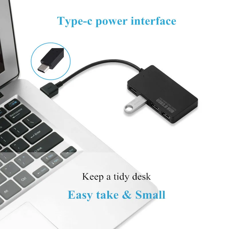USB разветвитель BinFul с 4 портами usb 3 0 и DC портом|usb splitter|3.0 hub4 port |