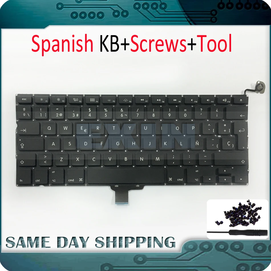 Клавиатура A1278 с испанской и раскладкой для ноутбука 13 дюймов|keyboard for macbook pro|a1278
