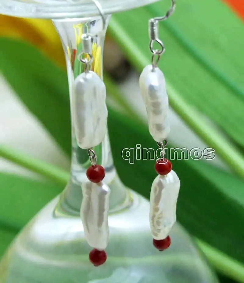 Большой 10*15 мм белый прямоугольник натурального пресноводного жемчуга и 3-4